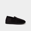 Pantoufles effet velours noir femme