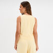 Veston sans manches jaune clair femme