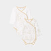 Lot 2 bodies croisés coton Winnie blanc bébé