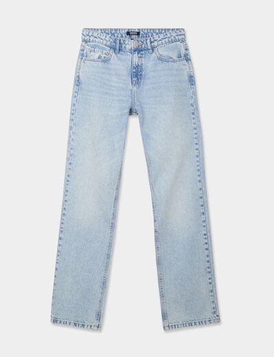 Jeans straight 5 poches coton Creeks denim triple stone femme