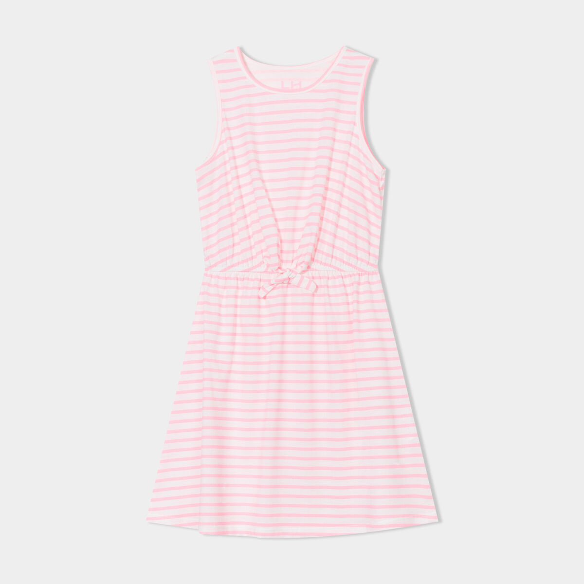 Robe patineuse courte taille noeud ecru fille