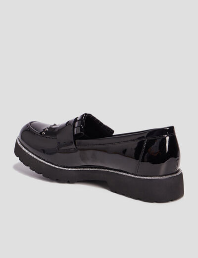 Mocassins crantés Liberto noir femme
