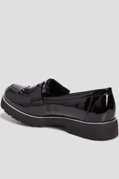 Mocassins crant&eacute;s Liberto noir femme