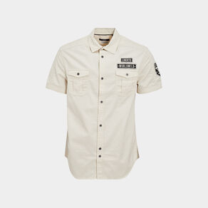 Chemise manches courtes Liberto ecru homme