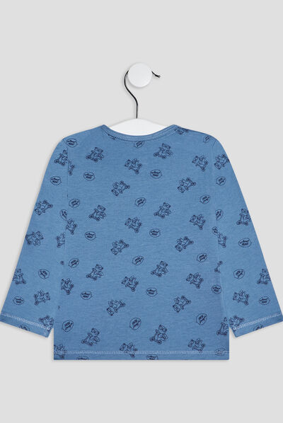 T-shirt manches longues bleu ciel bébé garçon