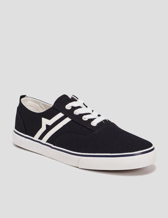 Tennis en toile à lacets Creeks noir femme