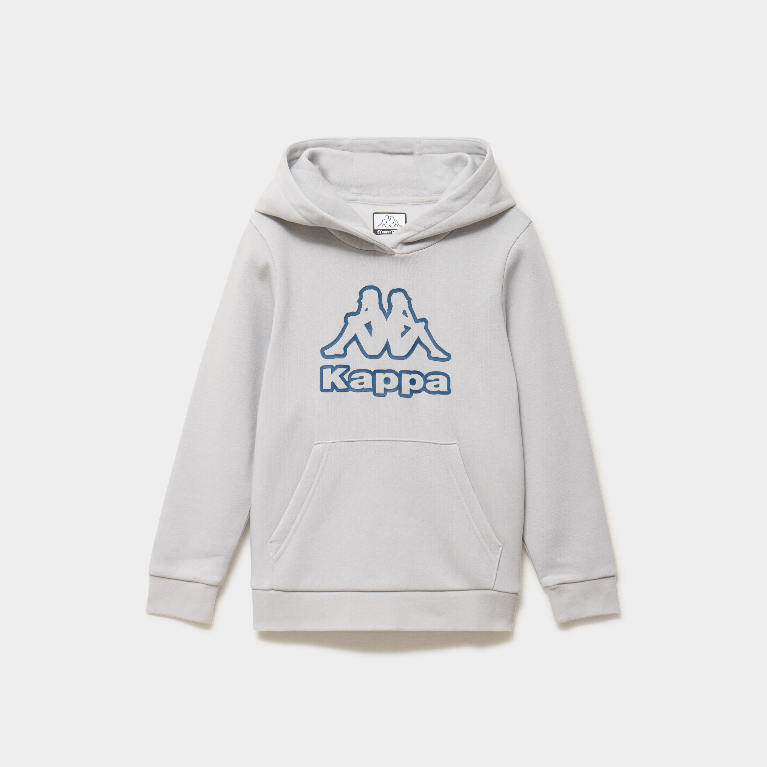 Sweat hoodie 1 poche Kappa gris clair garçon