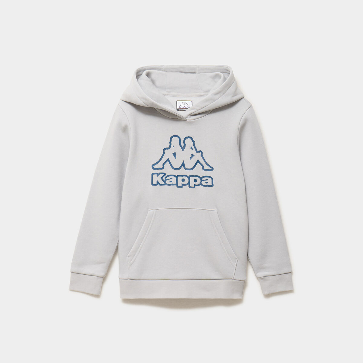 Sweat hoodie 1 poche Kappa gris clair gar&ccedil;on