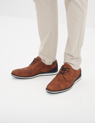 Derbies à lacets marron homme