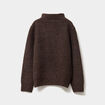Pull camionneur col zipp&eacute; marron gar&ccedil;on