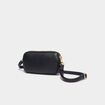Sac bandouli&egrave;re 2 compartiments noir femme