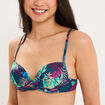 Haut de maillot de bain push up armatur&eacute; bleu p&eacute;trole femme