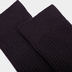 Lot 2 paires chaussettes côtelées noir homme