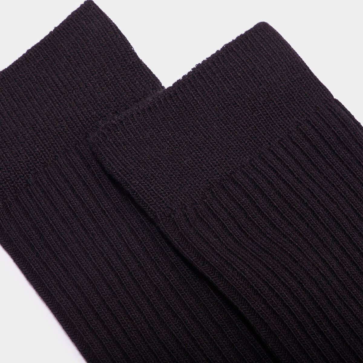 Lot 2 paires chaussettes côtelées noir homme