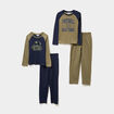 Lot 2 ensembles pyjamas coton bleu marine garçon