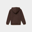 Sweat &agrave; capuche hoodie relax molleton marron fonc&eacute; fille