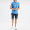 Bermuda stretch droit en jean denim dirty homme