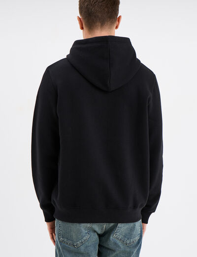 Sweat à capuche hoodie 1 poche AC/DC noir homme