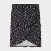 Jupe courte taille &eacute;lastiqu&eacute;e stretch noir femme