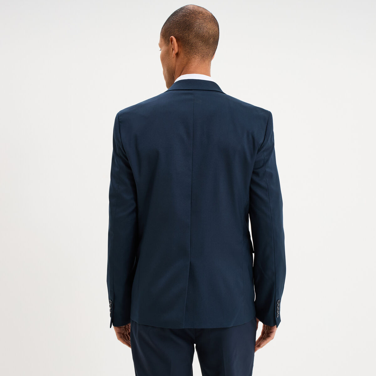 Veste blazer costume manches longues bleu marine homme