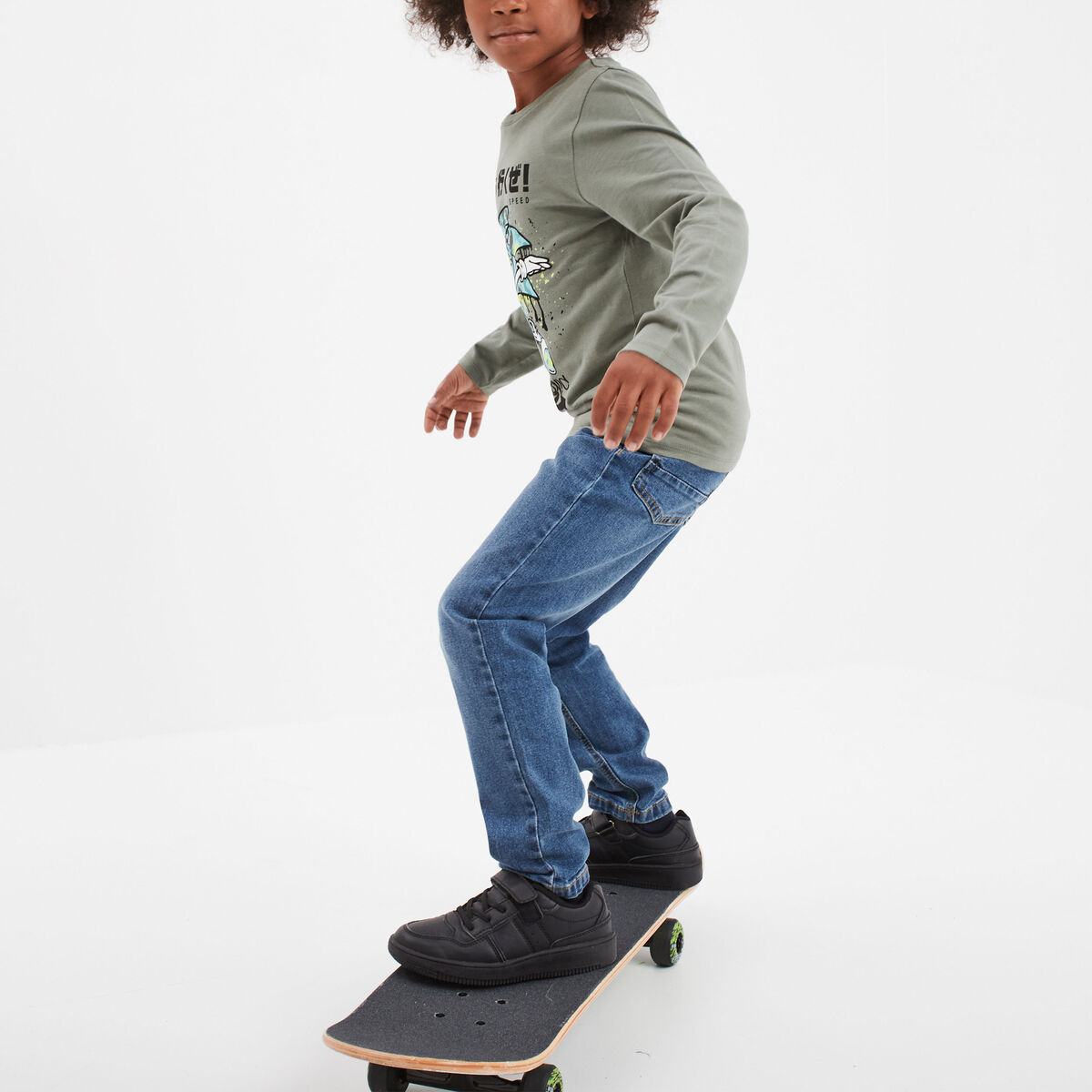 Jeans denim regular 5 poches denim double stone garçon