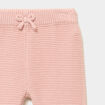 Pantalon tricot coton rose poudr&eacute;e b&eacute;b&eacute;