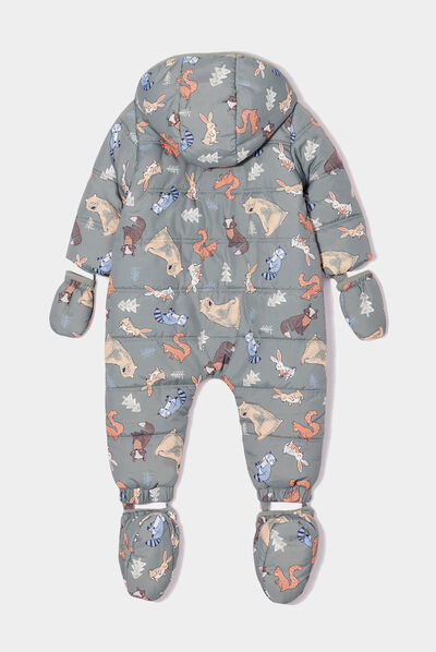 Combinaison pilote à capuche Creeks vert kaki bébé garçon