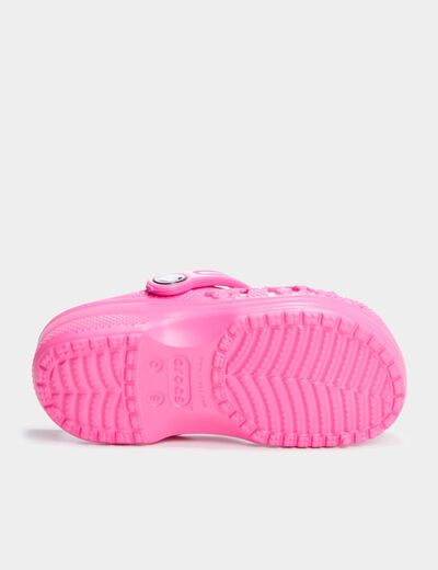 Sabots de plage Crocs rose fluo fille