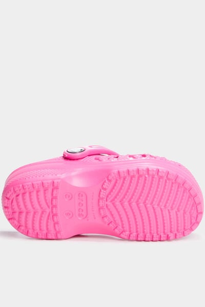 Sabots de plage Crocs rose fluo fille
