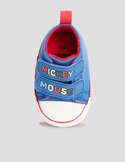 Bottillons à scratchs Mickey bleu bébé garçon