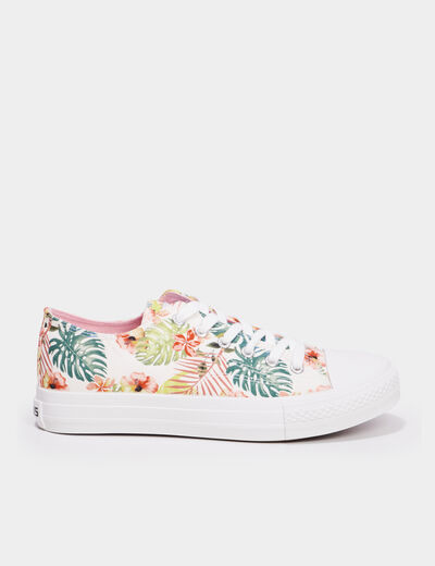 Tennis basses en toile à lacets Creeks multicolore femme