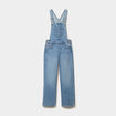 Salopette en jean jambe large coton denim double stone femme