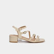 Sandales multibrides &agrave; talons 5 cm blanc femme