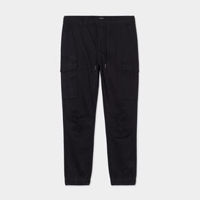 pantalon cargo slim coton liberto noir homme Pantalon cargo slim coton Liberto noir homme