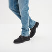 Bottines montantes crant&eacute;es &agrave; lacets noir homme