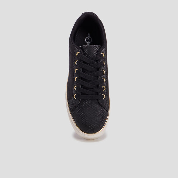 Tennis à lacets Mosquitos noir femme