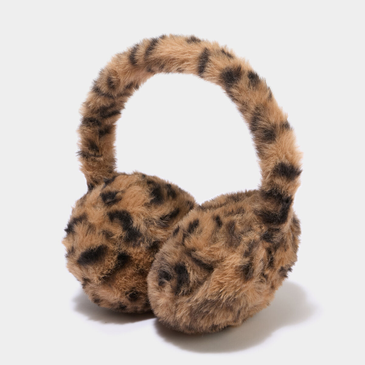 Cache-oreilles fausse fourrure camel femme