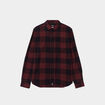 Chemise droite 2 poches manches longues bordeaux homme
