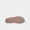 Sandales plates en cuir Creeks marron femme