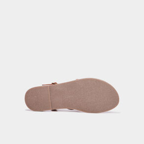 Sandales plates en cuir Creeks marron femme