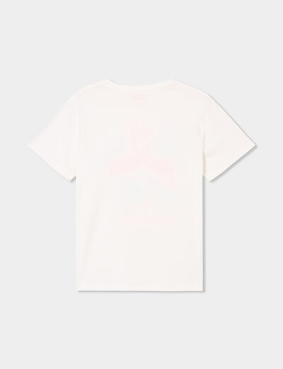 Ensemble 2 pièces avec cycliste coton blanc fille