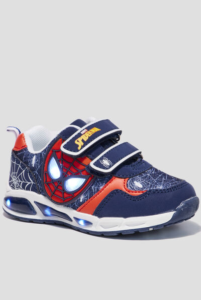 Baskets running lumineuses Spider-Man bleu marine garçon