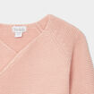 Brassière naissance tricot nouée coton rose poudrée bébé fille