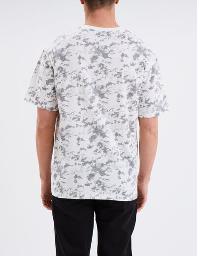 T-shirt manches courtes coton Nirvana blanc homme