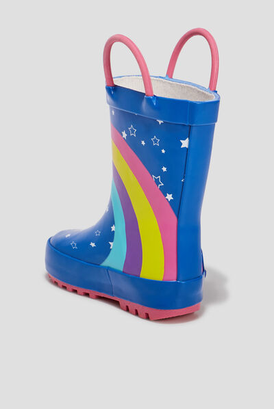 Bottes de pluie bleu bébé fille
