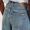 Jean large taille haute coton denim dirty femme