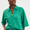Chemise broderie anglaise coton vert canard femme