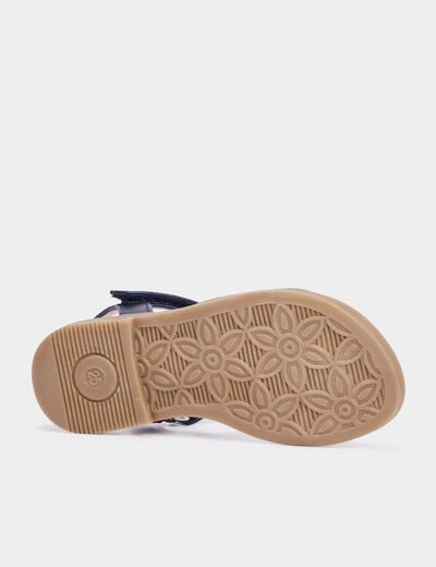 Sandales brides tressées Creeks bleu fille