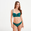 Soutien-gorge corbeille dentelle vert foncé femme