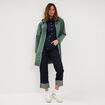 Parka longue imp&eacute;rm&eacute;able coupe-vent vert kaki femme